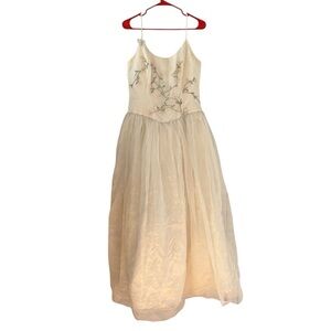 Vintage Scott McClintock Wedding Dress Ballgown White Womens Size 12 Floral